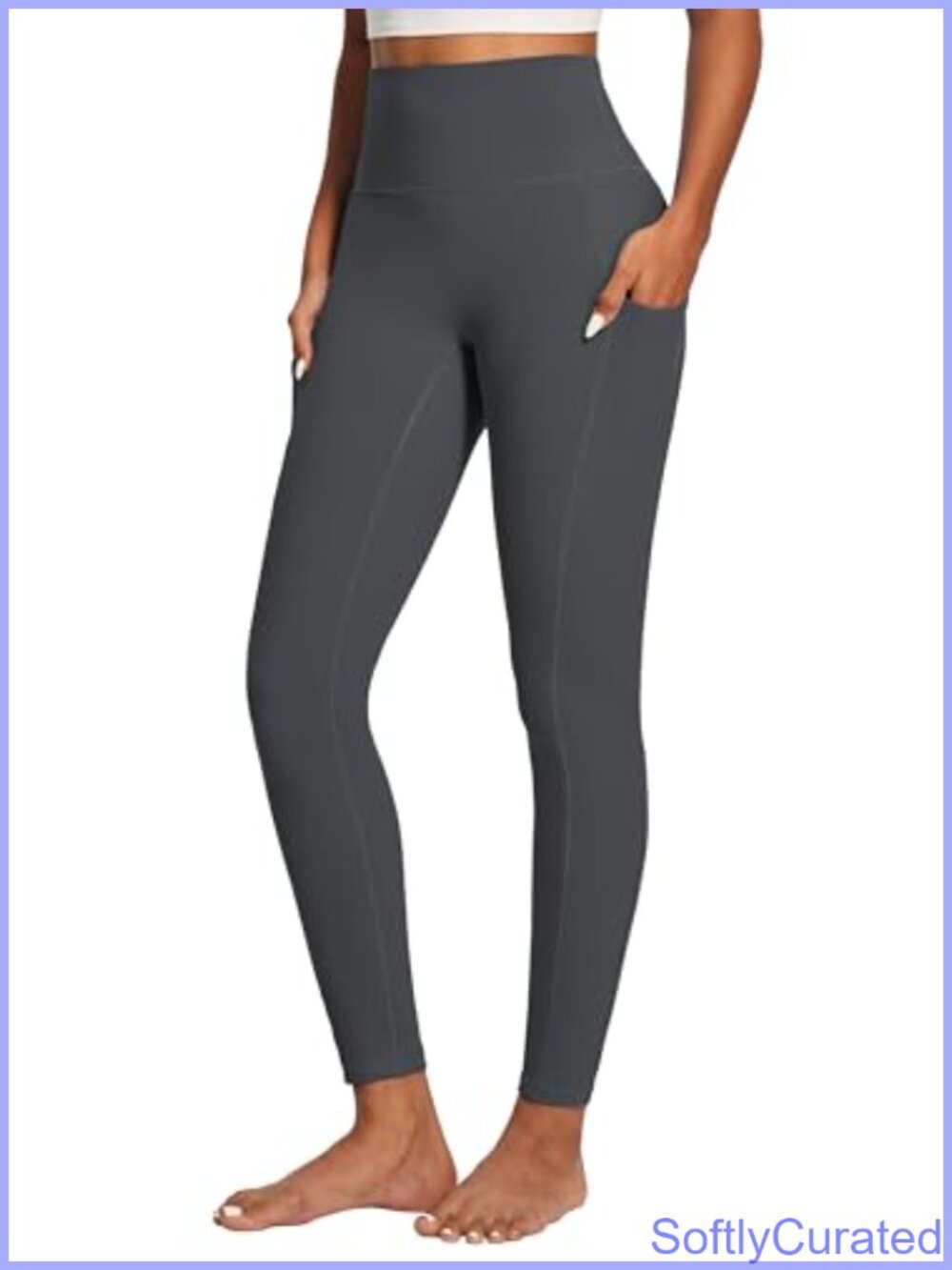 Compression Leggings High Waist Tummy Control No Front Seam Yoga Pants